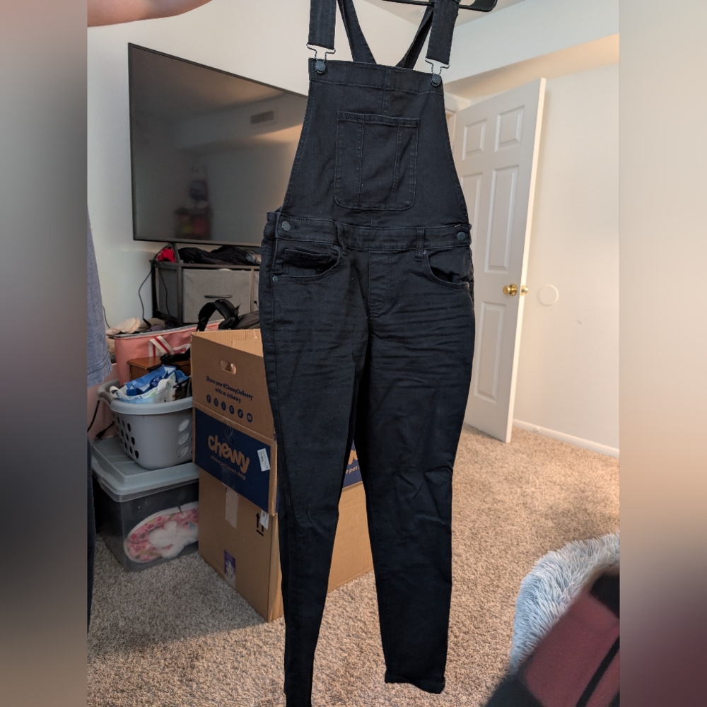 Maurices Black Denim Overalls